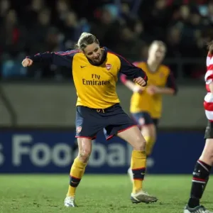 Kelly Smith celebrates scoring her and Arsenals 3rd goal Kelly Smith celebrates scoring her and Arsenals 3rd goal