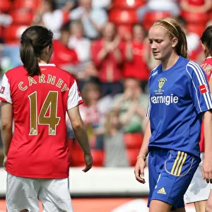 Kelly Smith celebrates scoring Arsenals 4th goal her 2nd