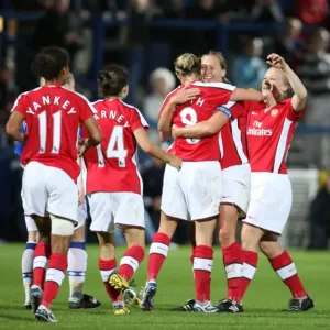 Kelly Smith celebrates scoring Arsenals goal Kelly Smith celebrates scoring Arsenals goal