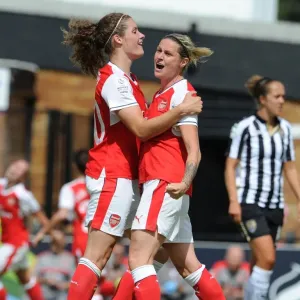Kelly Smith and Dominique Janssen (Arsenal Ladies) celebrate the 2nd goal Kelly Smith and Dominique Janssen (Arsenal Ladies) celebrate the 2nd goal