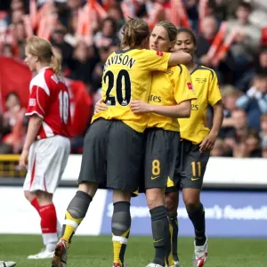 Kelly Smith and Gemma Davison: Double Trouble - Arsenal's Fourth Goal Celebration in FA Cup Final Victory Kelly Smith and Gemma Davison: Double Trouble - Arsenal's Fourth Goal Celebration in FA Cup Final Victory