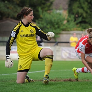Kelly Smith Scores Penalty Past Marie Hourihan: Chelsea Ladies vs Arsenal Ladies, WSL (2014)