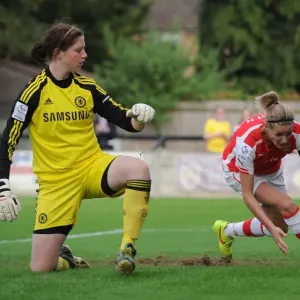 Kelly Smith Scores Penalty Past Marie Hourihan: Chelsea Ladies vs Arsenal Ladies, WSL (2014)