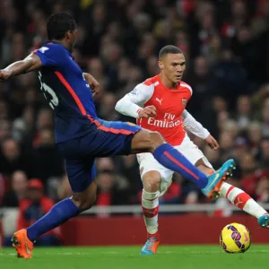 Kieran Gibbs (Arsenal) Antonio Valencia (Man Utd). Arsenal 2: 1 Manchester United