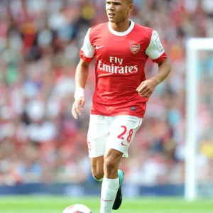 Kieran Gibbs (Arsenal). Arsenal 1: 1 AC Milan. Emirates Cup, pre season