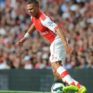 Kieran Gibbs (Arsenal). Arsenal 2: 1 Crystal Palace. Barclays Premier League. Emirates Stadium