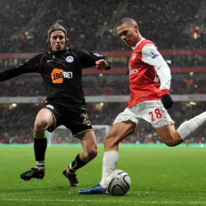 Kieran Gibbs (Arsenal) Ronnie Stam (Wigan). Arsenal 2: 0 Wigan Athletic