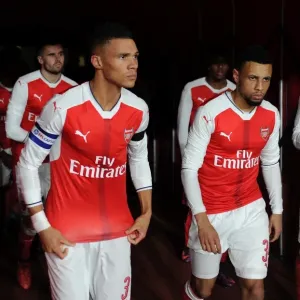 Kieran Gibbs, Francis Coquelin and Granit Xhaka (Arsenal). Arsenal 0: 2 Southampton Kieran Gibbs, Francis Coquelin and Granit Xhaka (Arsenal). Arsenal 0: 2 Southampton