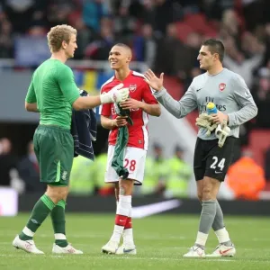Kieran Gibbs and Vito Mannone Kieran Gibbs and Vito Mannone