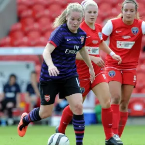 Kim Little (Arsenal) Nikki Watts (Bristol). Arsenal Ladies 3: 0 Bristol Academy. Womens FA Cup Final Kim Little (Arsenal) Nikki Watts (Bristol). Arsenal Ladies 3: 0 Bristol Academy. Womens FA Cup Final