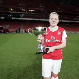 Kim Little (Arsenal) with the Premier League Trophy Kim Little (Arsenal) with the Premier League Trophy