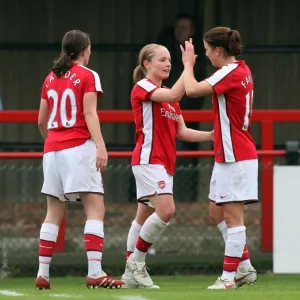 Kim Little celebrates scoring Arsenals 2nd goal with