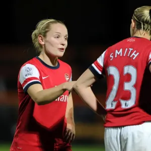 Kelly Smith y Kim Little (Arsenal). La Liga de Arsenal 1: 0 Ciudad de Birmingham