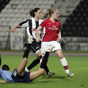 Kim Little scores Arsenals 3rd goal her 2nd past Charalampidou Kim Little scores Arsenals 3rd goal her 2nd past Charalampidou