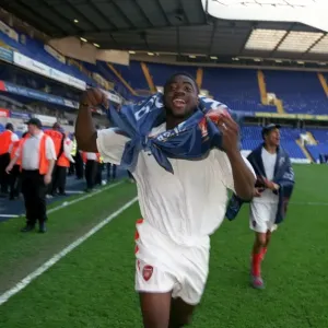 Kolo Toure (Arsenal) celebrates winning the league. Tottenham Hotspur v Arsenal