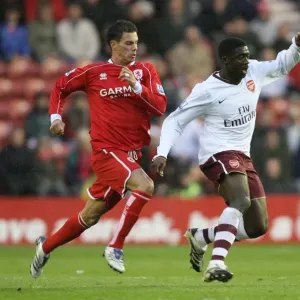 Kolo Toure (Arsenal) and Jeremie Aliadiere (Middlesbrough)