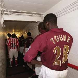 Kolo Toure (Arsenal) in the players tunnell. Arsenal 3: 1 Sunderland