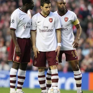 Kolo Toure, Cesc Fabregas and William Gallas (Arsenal)