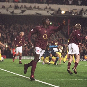 Kolo Toure's Historic Goal: Arsenal Takes the Lead Against Villareal in the 2006 UEFA Champions League Semi-Final at Highbury