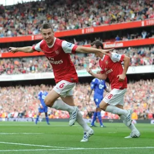 Koscielny and Squillaci: Unforgettable Moment as Arsenal Scores First Goal Against Blackburn Rovers (4:1), Barclays Premier League, 2010