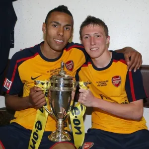 Kyle Bartley and Luke Ayling with the FA Youth Cup trophy, Print Kyle Bartley and Luke Ayling with the FA Youth Cup trophy, Print