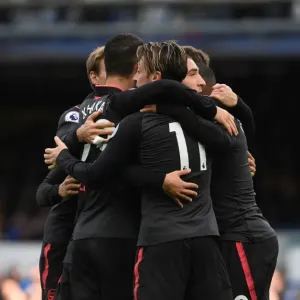 Lacazette and Ozil in Glory: Celebrating Arsenal's Goals at Goodison Park, 2017-18 Lacazette and Ozil in Glory: Celebrating Arsenal's Goals at Goodison Park, 2017-18