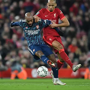 Lacazette vs Fabinho: A Battle in the Carabao Cup Semi-Final Between Liverpool and Arsenal