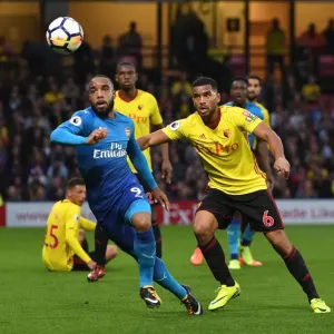 Lacazette vs Mariappa: Intense Battle at Vicarage Road - Watford vs Arsenal, Premier League 2017-18