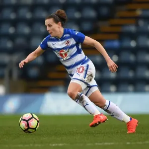 Lauren Bruton of Reading Faces Off Against Arsenal Ladies in WSL Action