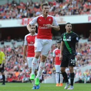 Laurent Koscielny (Arsenal). Arsenal 2: 0 Stoke City Laurent Koscielny (Arsenal). Arsenal 2: 0 Stoke City