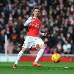 Laurent Koscielny (Arsenal). Arsenal 2: 1 Leicester City. Barclays Premier League Laurent Koscielny (Arsenal). Arsenal 2: 1 Leicester City. Barclays Premier League