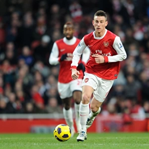 Laurent Koscielny (Arsenal). Arsenal 3: 0 Wigan Athletic. Barclays Premier League