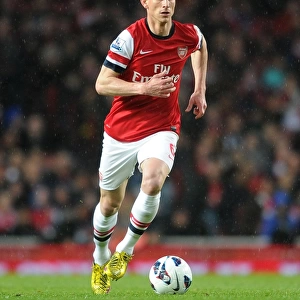 Laurent Koscielny (Arsenal). Arsenal 4: 1 Wigan Athletic. Barclays Premier League