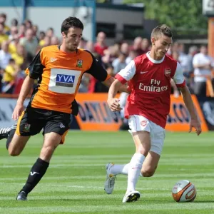 Laurent Koscielny (Arsenal) Danny Kelly (Barnet). Barnet 0: 4 Arsenal, Pre season friendly Laurent Koscielny (Arsenal) Danny Kelly (Barnet). Barnet 0: 4 Arsenal, Pre season friendly