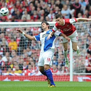 Laurent Koscielny (Arsenal) Roque Santa Cruz (Blackburn). Arsenal 0: 0 Blackburn Rovers