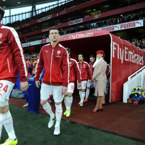 Laurent Koscielny Print, Arsenal v Chelsea 2015-16
