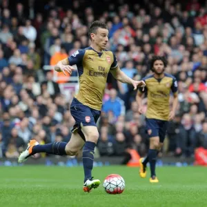 Laurent Koscielny (Arsenal). West Ham United 3: 3 Arsenal. Barclays Premier League