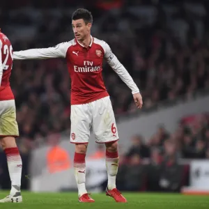 Laurent Koscielny and Granit Xhaka (Arsenal). Arsenal 3: 3 Liverpool. Premier League