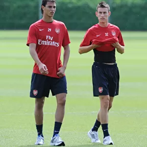 Laurent Koscielny Marouane Chamakh (Arsenal). Arsenal Training Ground, London Colney