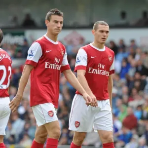 Laurent Koscielny and Thomas Vermaelen (Arsenal). Blackburn Rovers 1: 2 Arsenal