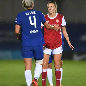 Leah Williamson and Millie Bright Share a Moment of Sportsmanship: Chelsea Women vs Arsenal Women in Continental Cup Clash Leah Williamson and Millie Bright Share a Moment of Sportsmanship: Chelsea Women vs Arsenal Women in Continental Cup Clash