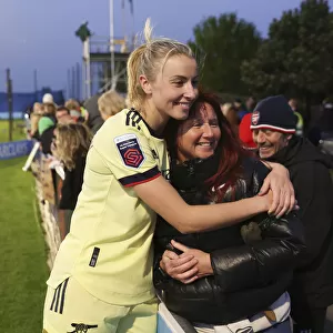 Leah Williamson and Mother's Emotional Reunion after Arsenal's Win over Everton Women