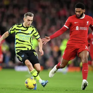Leandro Trossard vs Joe Gomez: Intense Rivalry at Anfield - Premier League 2023-24 Leandro Trossard vs Joe Gomez: Intense Rivalry at Anfield - Premier League 2023-24