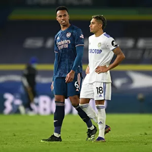 Leeds United vs. Arsenal: Gabriel Magalhaes and Raphinha Share a Moment After Intense Premier League Clash