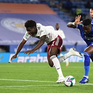 Leicester vs Arsenal: Bukayo Saka Fouled by Amartey in Carabao Cup Clash