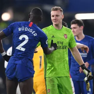 Leno and Rudiger Share a Moment After Intense Chelsea vs. Arsenal Premier League Clash