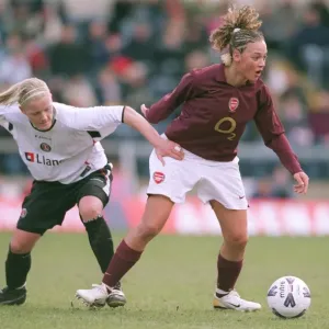 Print of Lianne Sanderson (Arsenal) Katie Chapman (Charlton) FA Womens Premier League cup Final
