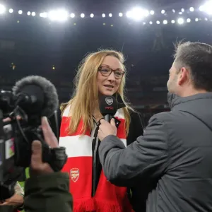 Louise Quinn at Arsenal Women's Half-Time: Arsenal v AC Milan, UEFA Europa League 2018