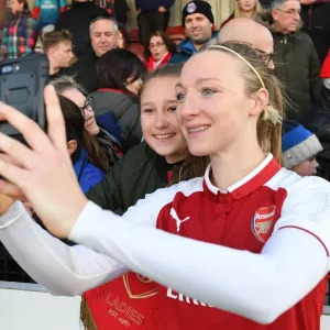 Louise Quinn Celebrates with Arsenal Fans after Women's Super League Victory over Sunderland Louise Quinn Celebrates with Arsenal Fans after Women's Super League Victory over Sunderland
