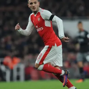 Lucas Perez in Action: Arsenal vs. Southampton - EFL Cup Quarter-Final Lucas Perez in Action: Arsenal vs. Southampton - EFL Cup Quarter-Final